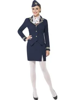 Stacey Stewardess Vrouw Kostuum