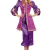 Keurige Oosterse Paarse Prinses Vrouw Kostuum