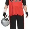 Dodelijk Trage American Football Zombie Man Kostuum