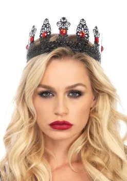 Metalen Filigraan Kroon Met Rode Stenen