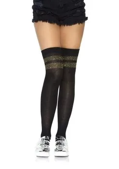 Sport Kousen Gouden Fonkelende Strepen