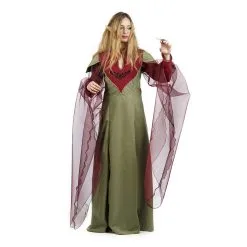 Groen Kiara Keltische Druide Vrouw Kostuum