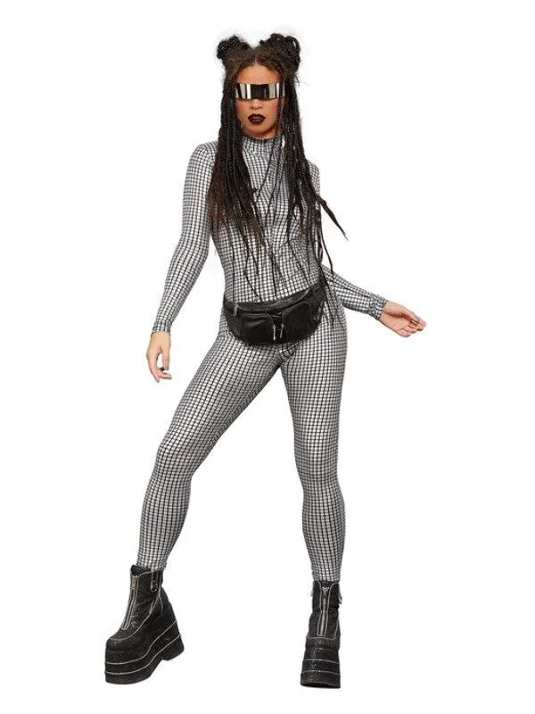 Jenny Van De Zwart Witte Blokken Vrouw Kostuum - Afbeelding 2