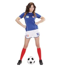 Sexy Voetbal Meisje Frankrijk Vrouw Kostuum
