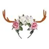 Hoofdband Gewei Faun Met Bloemen