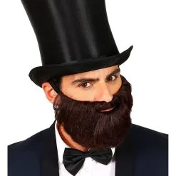 Volle Baard Met Snor Donkerbruin