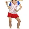 Curvy Cindy Baseball USA Vrouw Kostuum